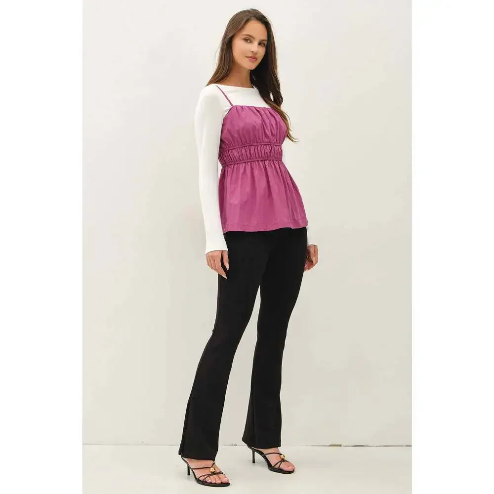 RUCHED CAMI TOP